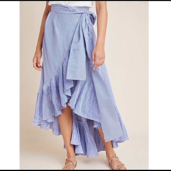 *Blue Priya Tiered Wrap Skirt by Mare Mare - Picture 2 of 5